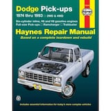 Manuel de réparation automobile Haynes, camionnettes Dodge 1974 à 1993, 30040 Front_Flat