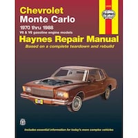 Chevrolet Monte Carlo 1970 thru 1988 Haynes Repair Manual, 24055 Front_Flat