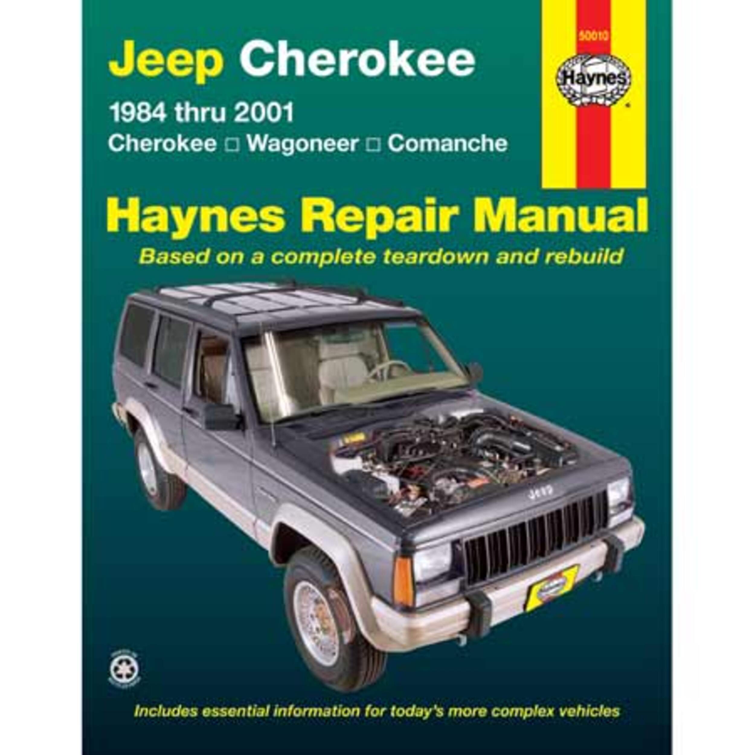 Jeep Cherokee 1984 thru 2001 Haynes Repair Manual, 50010 Front_Flat