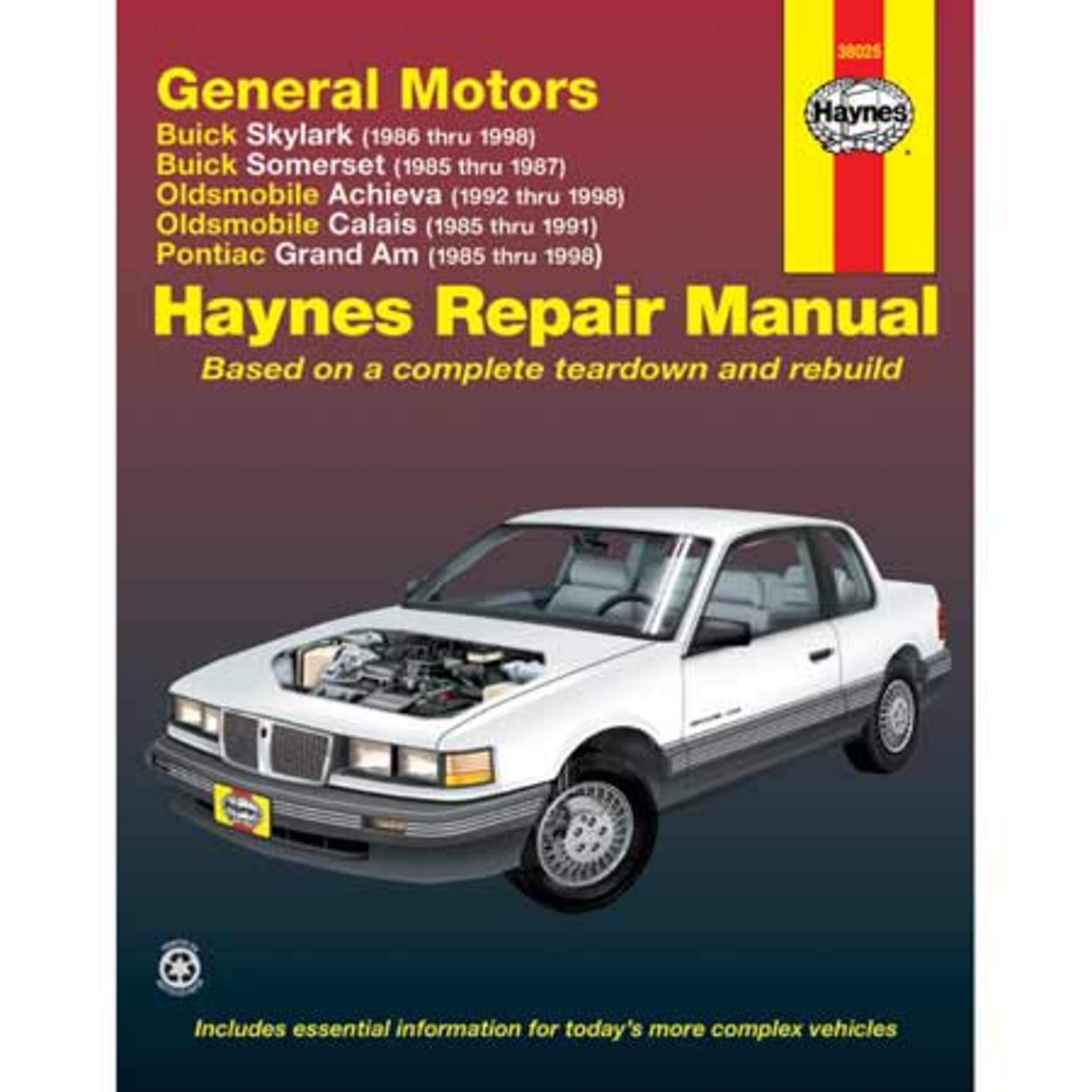 Manuel de réparation automobile Haynes, Buick, Oldsmobile et Pontiac, 38025 Front_Flat