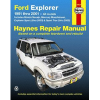 Ford Explorer 1991 thru 1995 Haynes Repair Manual, 36024 Front_Flat