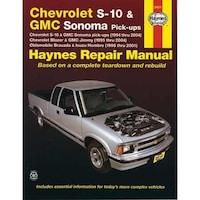 Manuel de réparation automobile Haynes, camionnettes Chevrolet S-10 et GMC Sonoma, 24071 Front_Flat