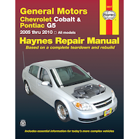 Manuel de réparation automobile Haynes, GM Chevrolet Cobalt et Pontiac G-5 2005 à 2010, 38017 Front_Flat
