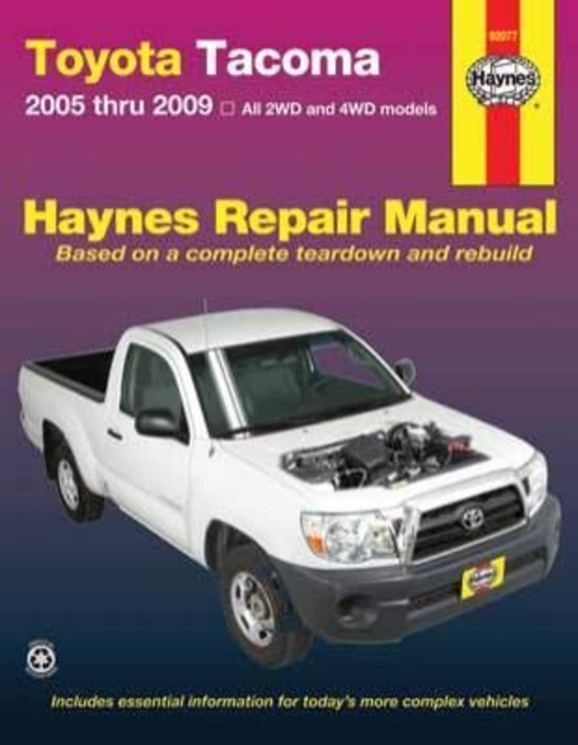 Toyota Tacoma 2005 thru 2009 Haynes Repair Manual, 92060 Front_Flat
