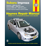 Subaru Impreza 2002 thru 2014 Haynes Repair Manual, 89080 Front_Flat