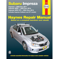 Subaru Impreza 2002 thru 2014 Haynes Repair Manual, 89080