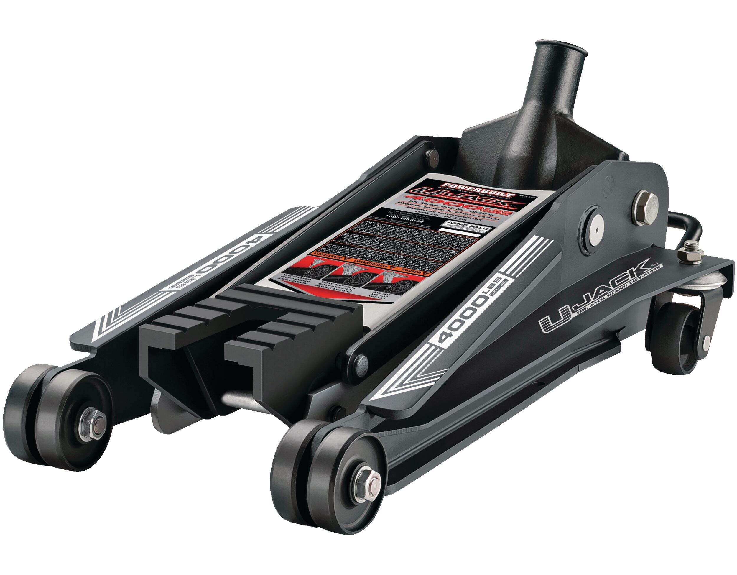 Powerbuilt U-Jack Garage Jack, 2-Ton Front_Angled_Left