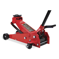 Big Red Heavy-Duty + Garage Floor Jack w/ Quick Start, 3.5-Ton Back_Angled_Left