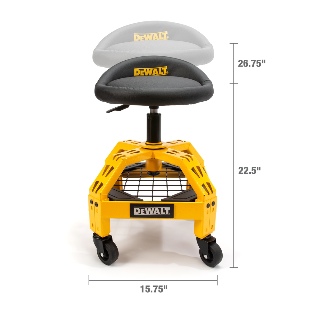 DEWALT Adjustable Height Swivel Shop Stool, 22.5in to 26.8in
