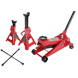 Big Red Torin 3T Heavy-Duty Steel Garage Jack Gift Set Composite_or_Mixed
