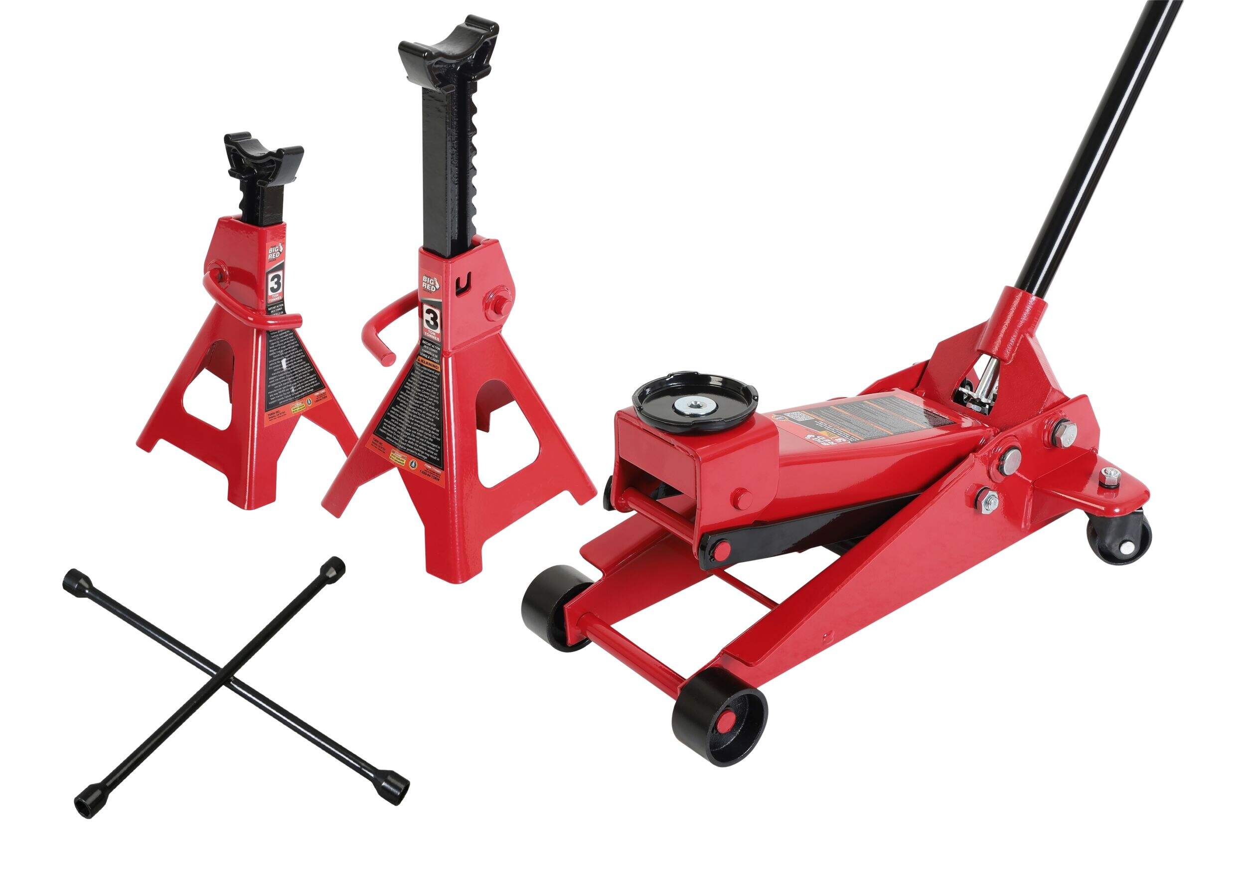 Big Red Torin Heavy-Duty Steel Garage Jack Gift Set, 3-Ton Capacity Composite_or_Mixed