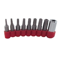 OEMTOOLS® Tamper-Proof Star Bit Socket Set, 9-pc, 1/4-in, 44006