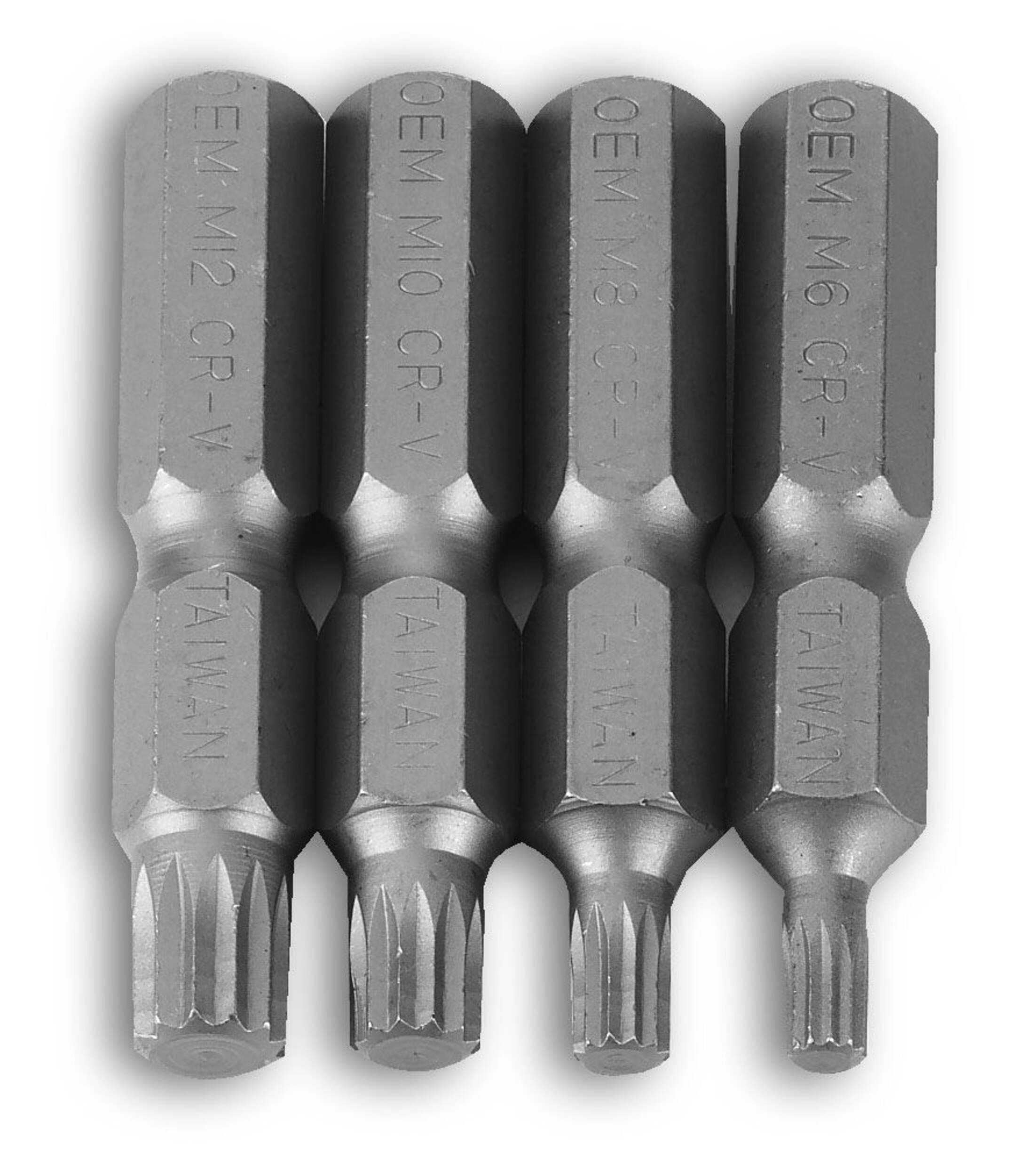 OEMTOOLS® Triple Square Bit Set - Metric, 4-pc, Assorted Sizes, 44015 Overhead_Flat