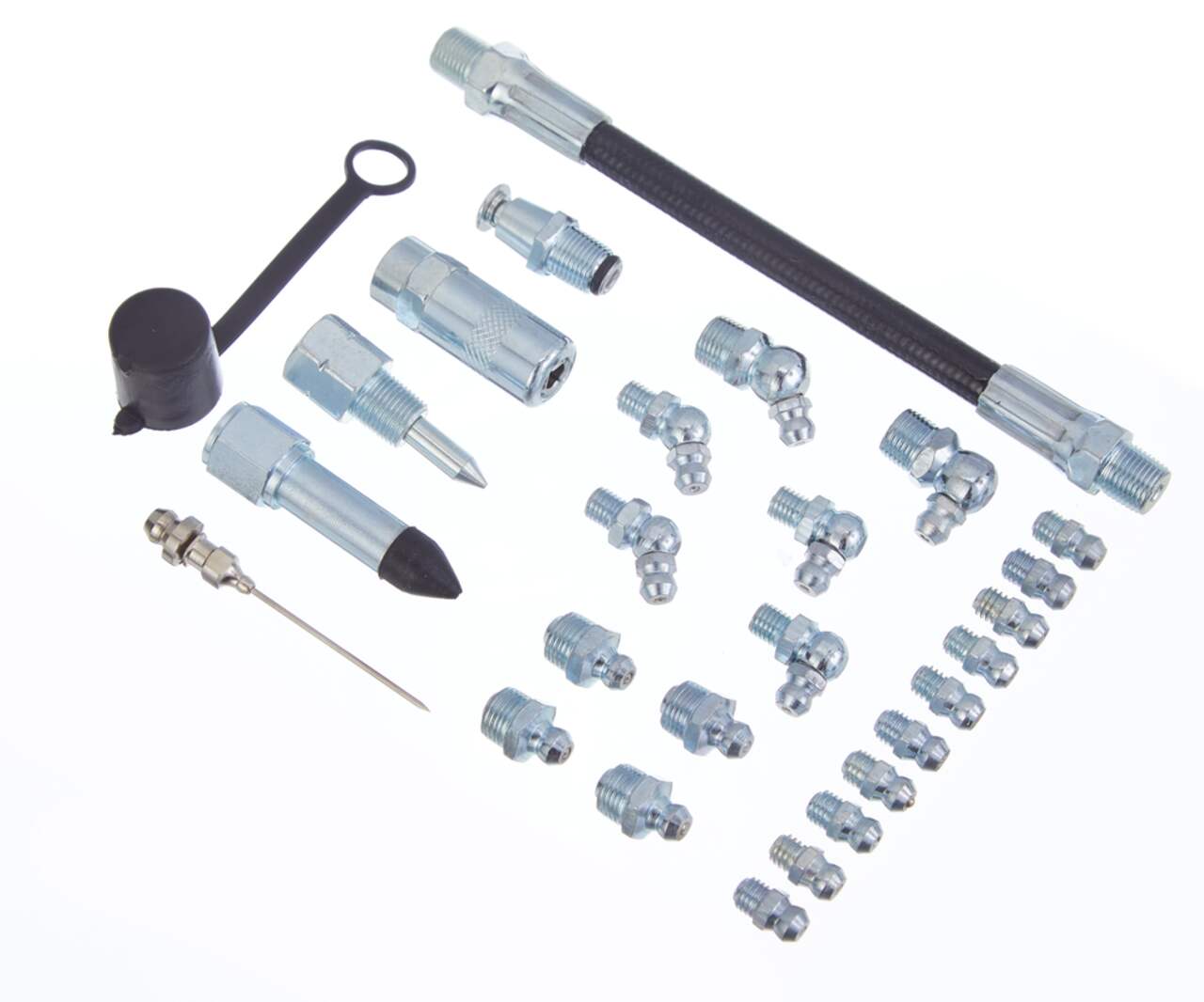 7 pièces ensemble d'outils de lubrification de Machine à graisse Kit  d'accessoires de lubrification de graisseur entretien de voiture et