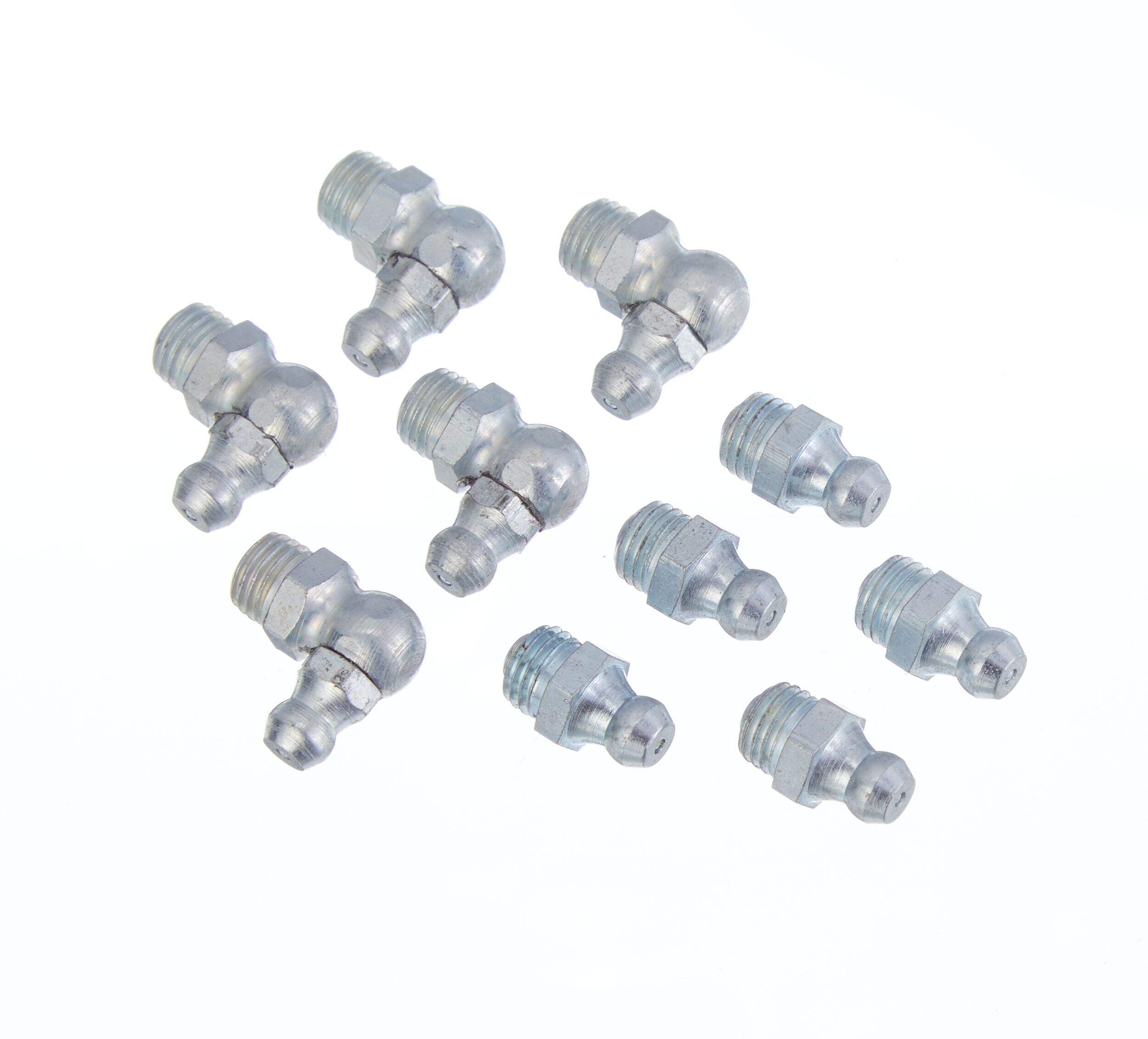 MotoMaster Straight, 90-Degree SAE Fitting Kit, 10-pc, 8-mm Overhead_Plunge