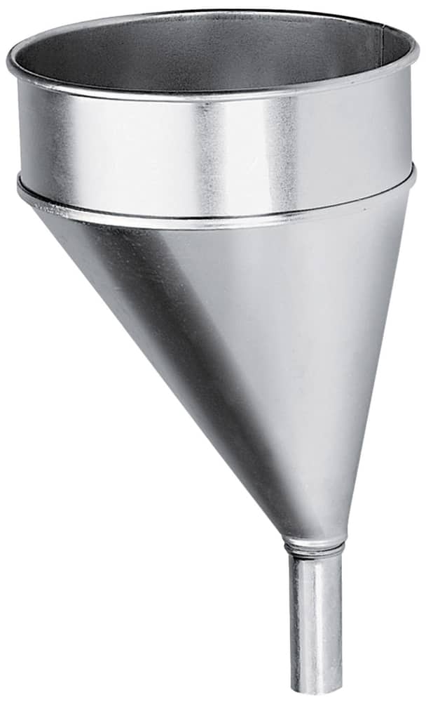 Lumax LX-1706 Silver 6 Quart Offset Galvanized Funnel with Screen