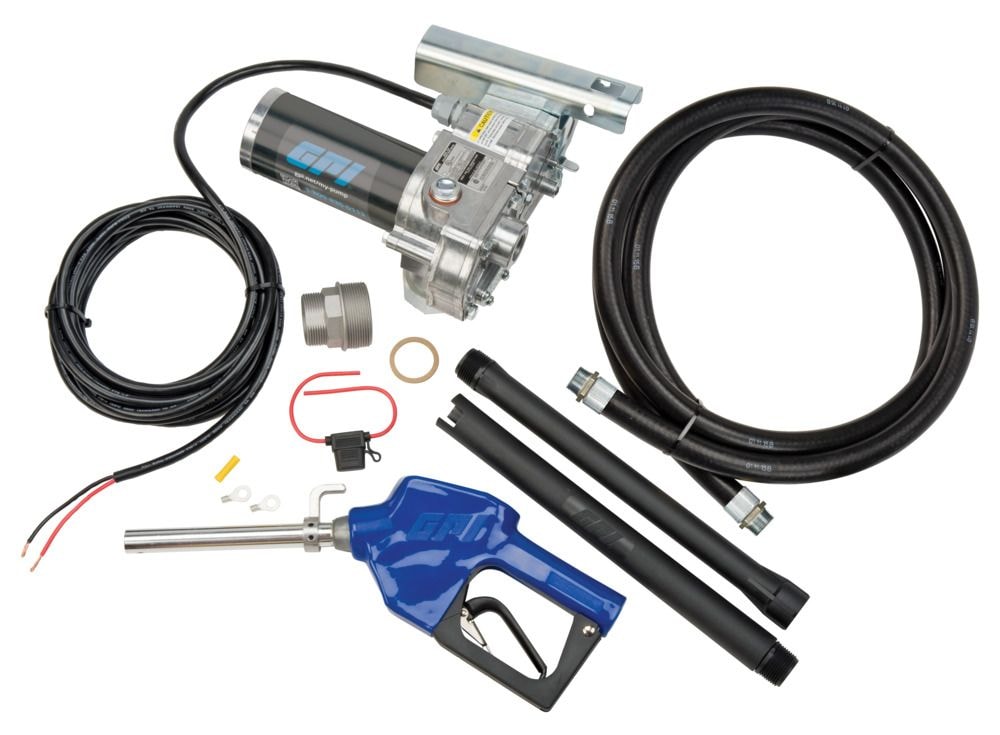 GPI M150S Fuel Transfer Pump Kit with 12ft Hose & Automatic Unleaded