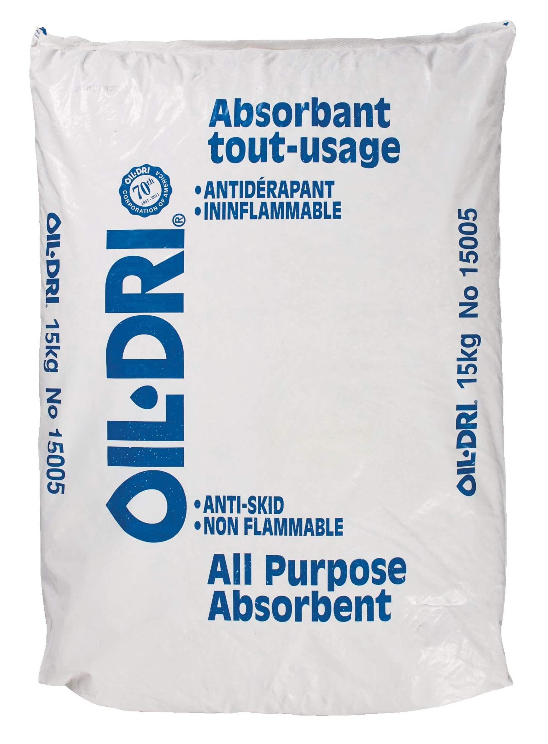 Oil-Dri All-Purpose Oil, Grease & Fluid Absorbent, 15-kg Front_Flat