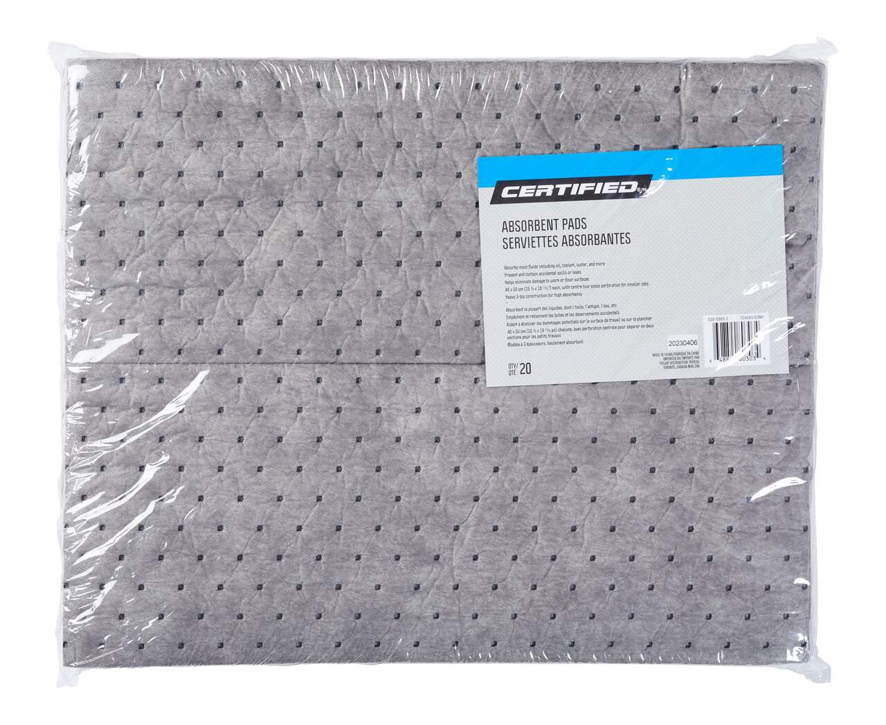 RS PRO Chemical Spill Absorbent Pad 90 L Capacity, 100 Per Package