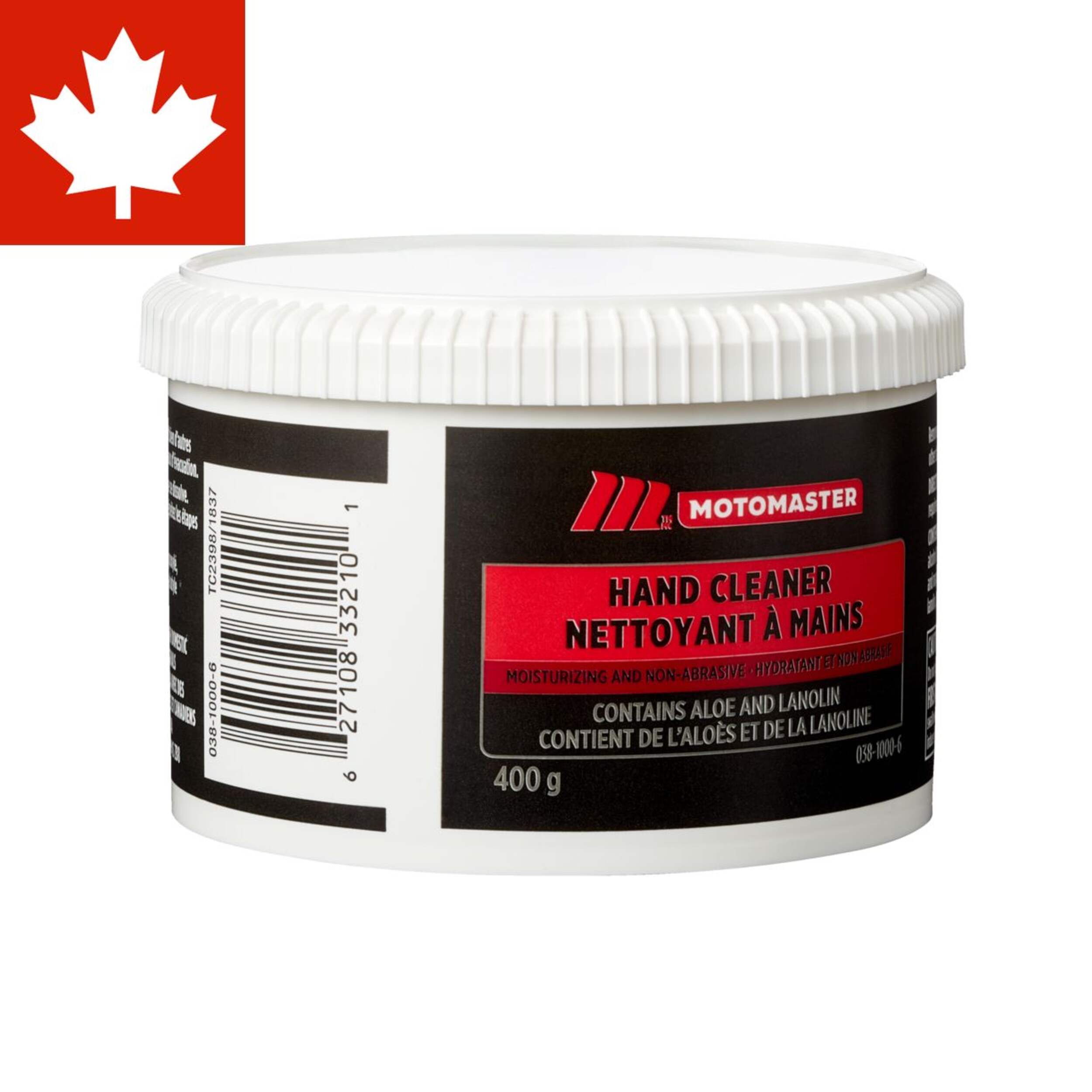MotoMaster Waterless Cream Hand Cleaner water-based formula, 400-g Front_Angled_Right
