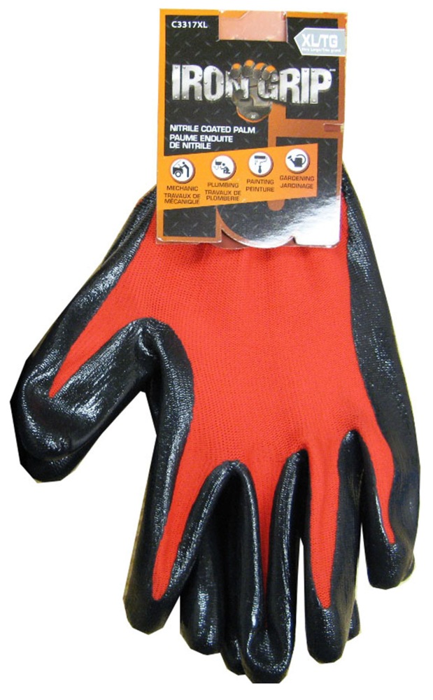 Iron Grip Iron Grip Nitrile Coated Polyester Gloves, Assorted Sizes Canadian Tire