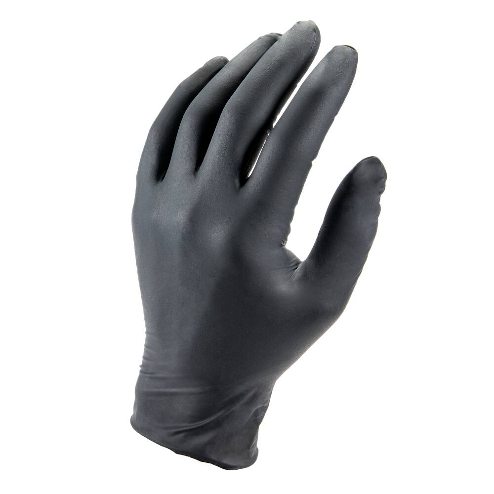 black latex gloves