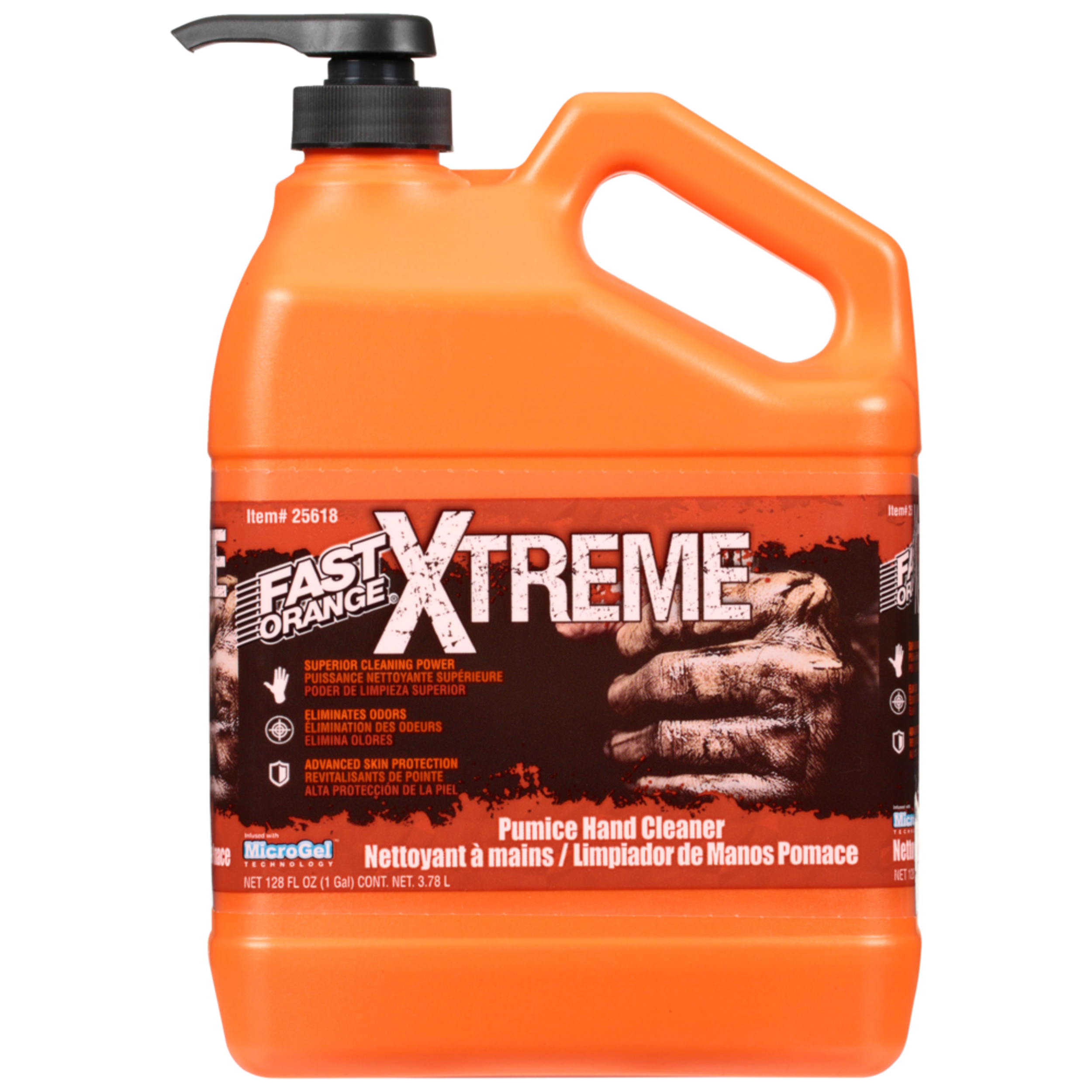 Nettoyant à mains Fast Orange Xtreme à pierre ponce, 3,78 L Front_Flat