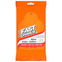Lingettes pour les mains texturées multi-usages à l'aloès Fast Orange, paq. 25 Front_Flat