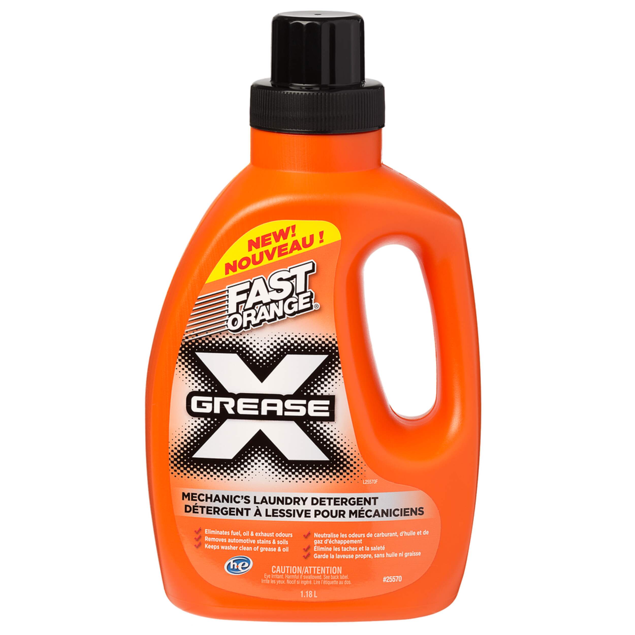 Fast Orange GreaseX 25570 Mechanic's Laundry Detergent, 1.18 L Front_Flat