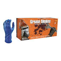 Grease Monkey Latex Disposable Gloves, 15-mil, Powder-Free, Assorted Sizes, 50-pk (5553PF) Composite_or_Mixed
