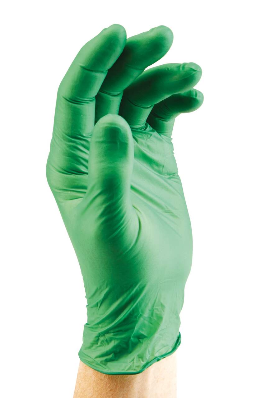 Green Monkey Biodegradable 4-mil Disposable Nitrile Gloves Powder-Free,  Puncture & Tear Resistant, 20-pk, Large