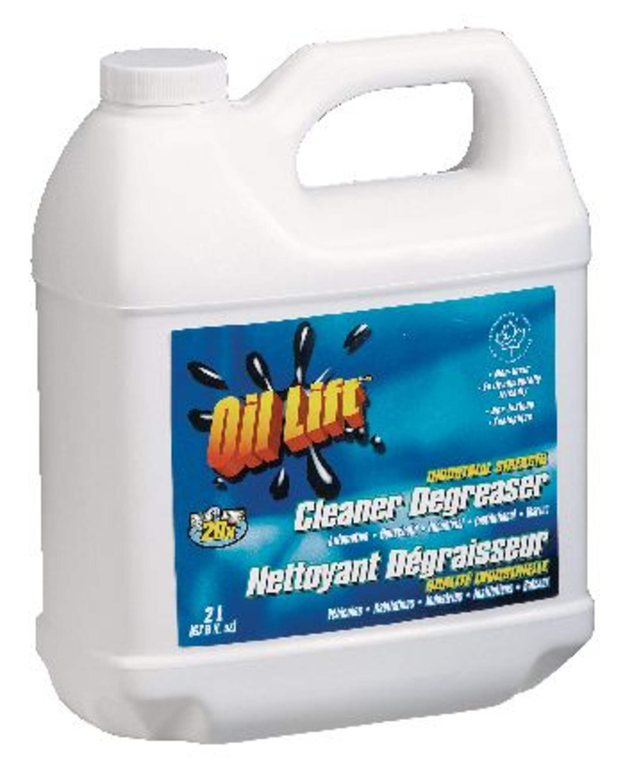 Oil Lift Industrial Strength Oil Remover and Multi-Purpose Green Cleaner, 2-L Front_Angled_Right