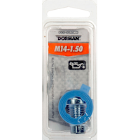Dorman 090-053CD Steel Engine Oil Drain Plug with Gasket, M14-1.50, Head Size 16mm Front_Flat