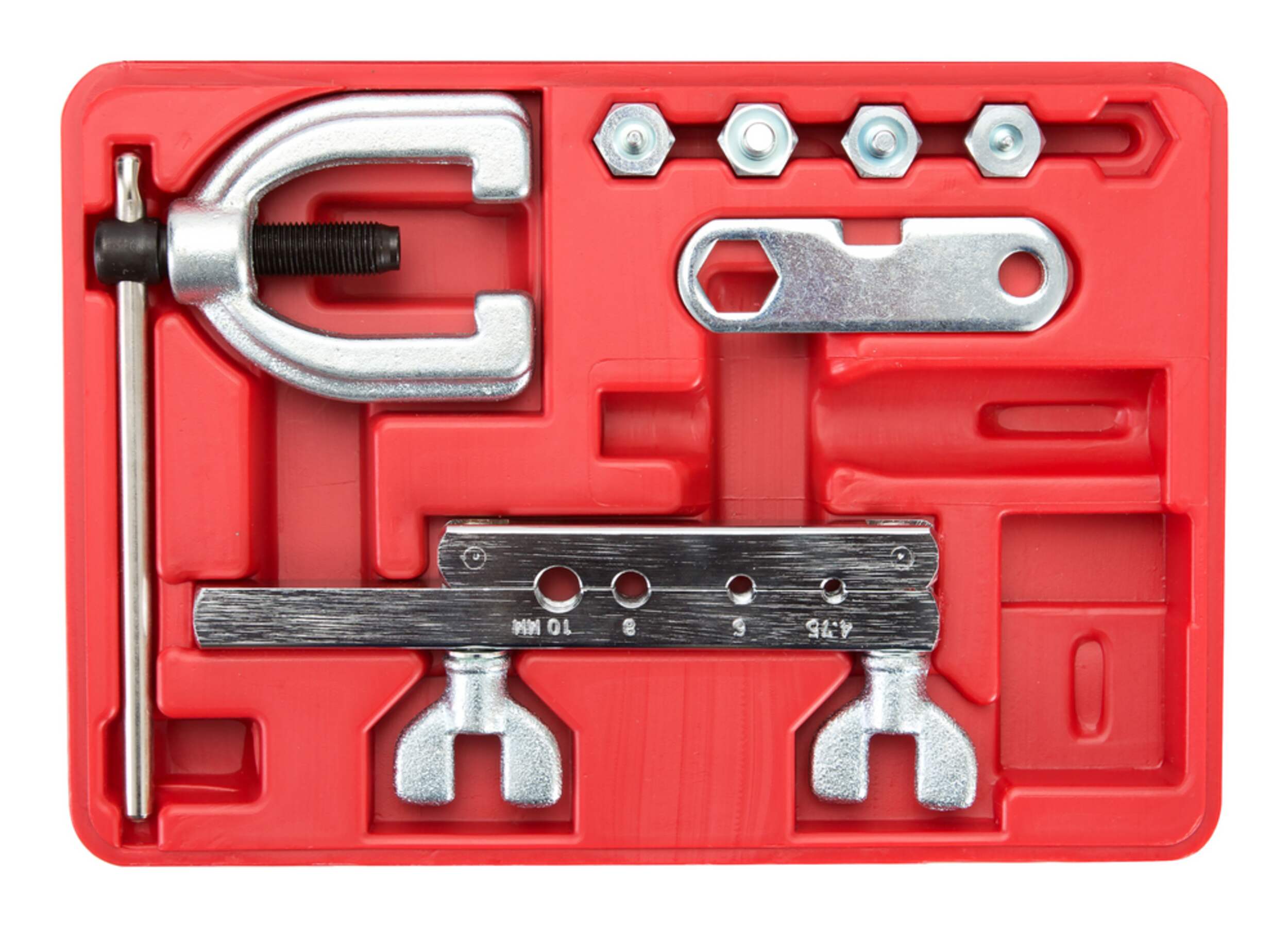 OEMTOOLS® ISO Bubble Flaring Tool Kit for Automotive Break Lines, 7-pc, 77214 Overhead_Plunge