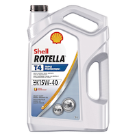 Shell Rotella T4 Triple Protection® 15W40 Heavy-Duty Conventional Diesel Engine/Motor Oil, 5-L