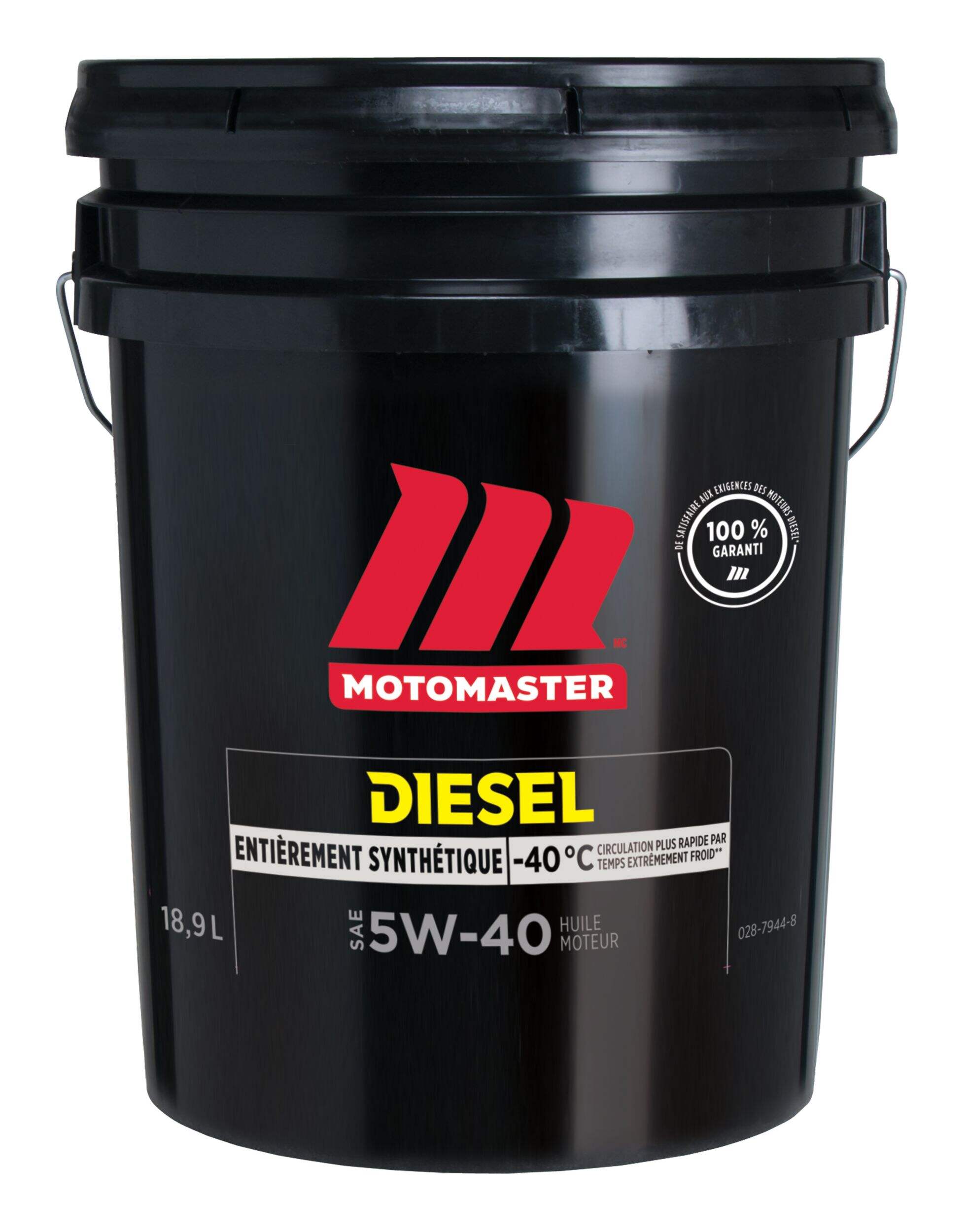 MotoMaster 5W40 Synthetic Diesel Engine/Motor Oil, 18.9-L Front_Flat