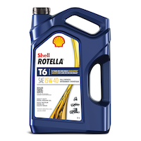 Shell Rotella T6 15W-40 Synthetic Heavy Duty Diesel Engine Oil, 5-L Front_Flat