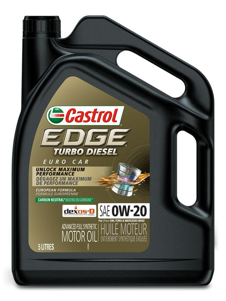 Castrol EDGE 0W20 Turbo Diesel Advanced Full Synthetic Motor Oil, 5L