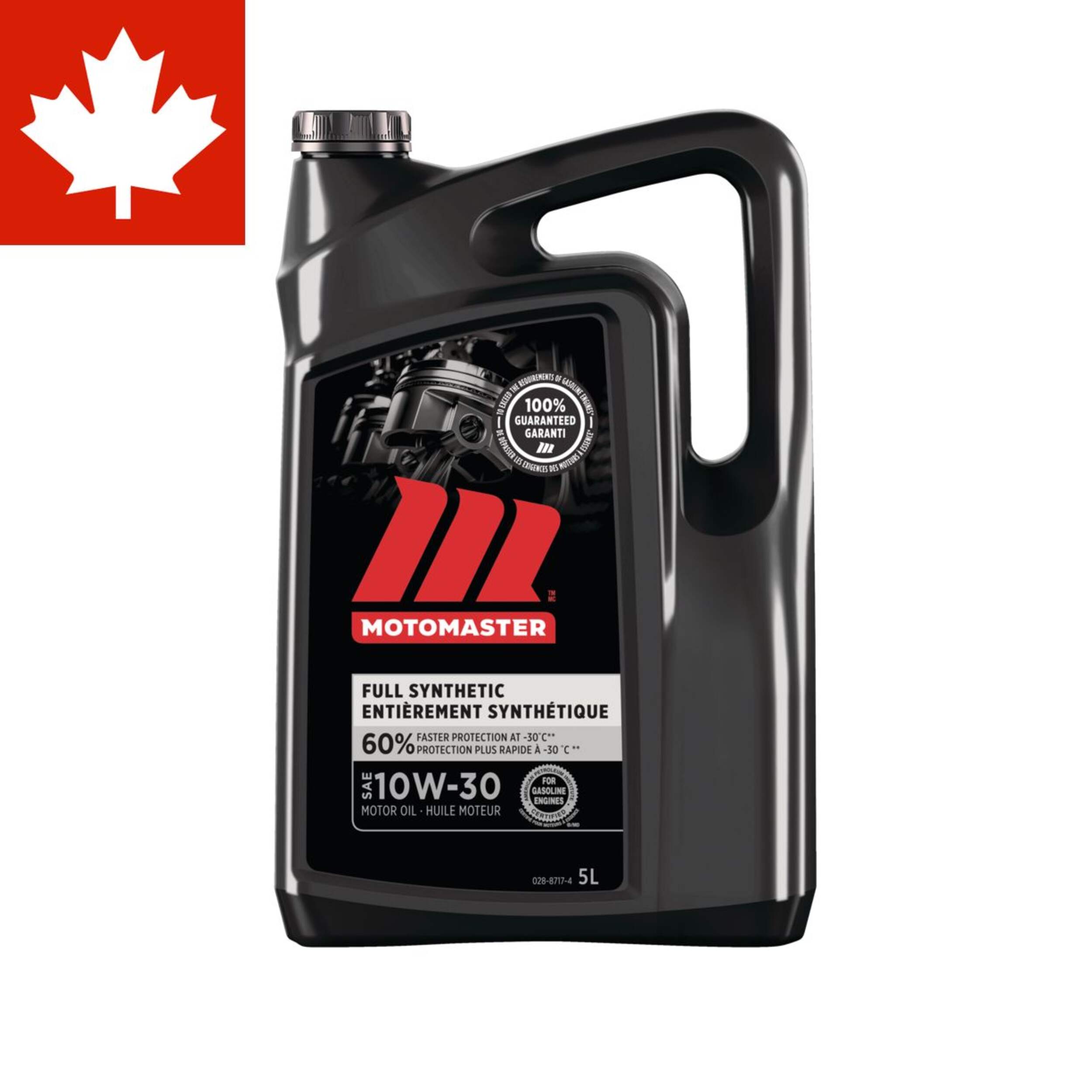 Huile à moteur synthétique MotoMaster, 10W-30, 5 L Front_Flat