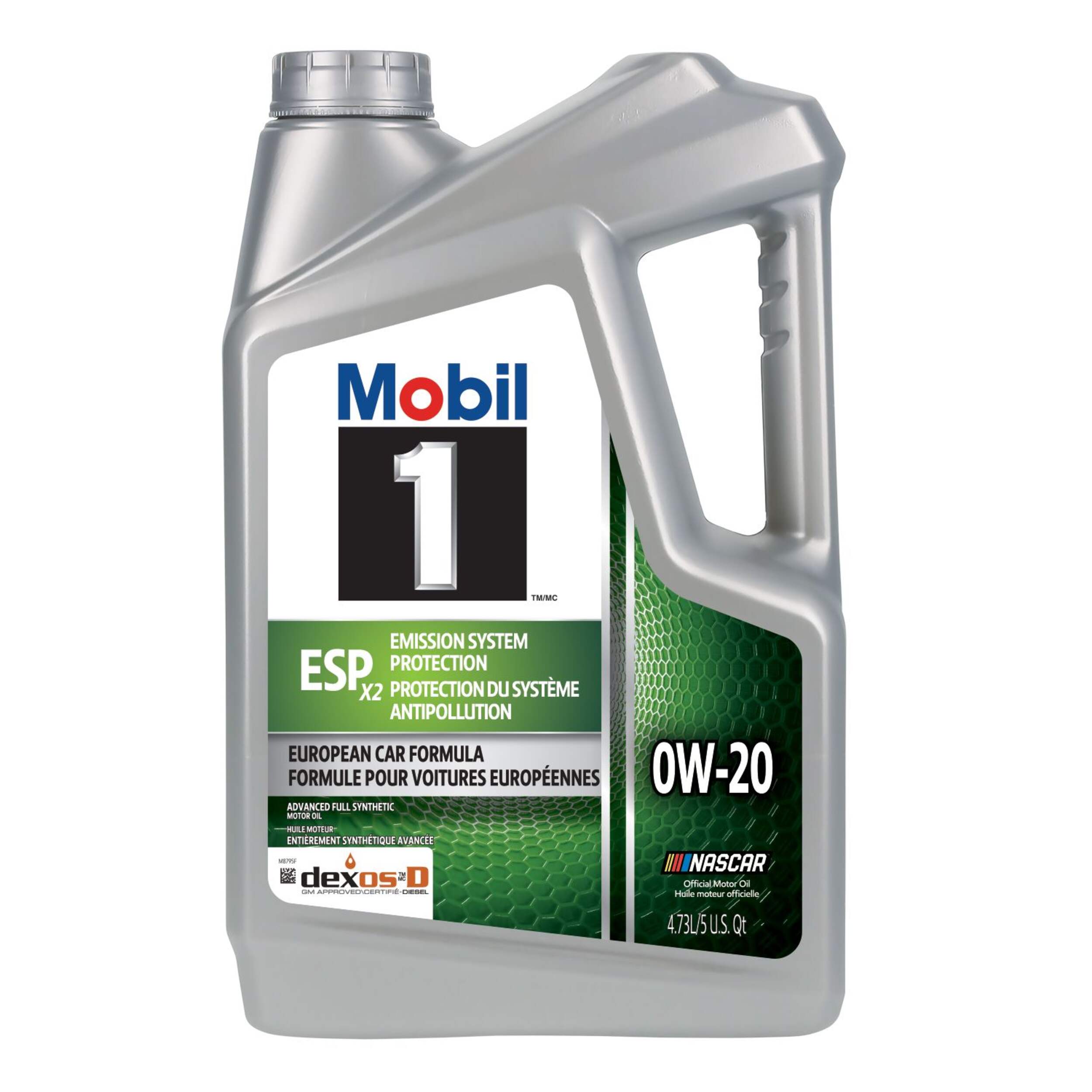 Mobil 1™ ESP x2 Advanced 0W20 Full Synthetic Engine/Motor Oil, 4.73-L Front_Flat