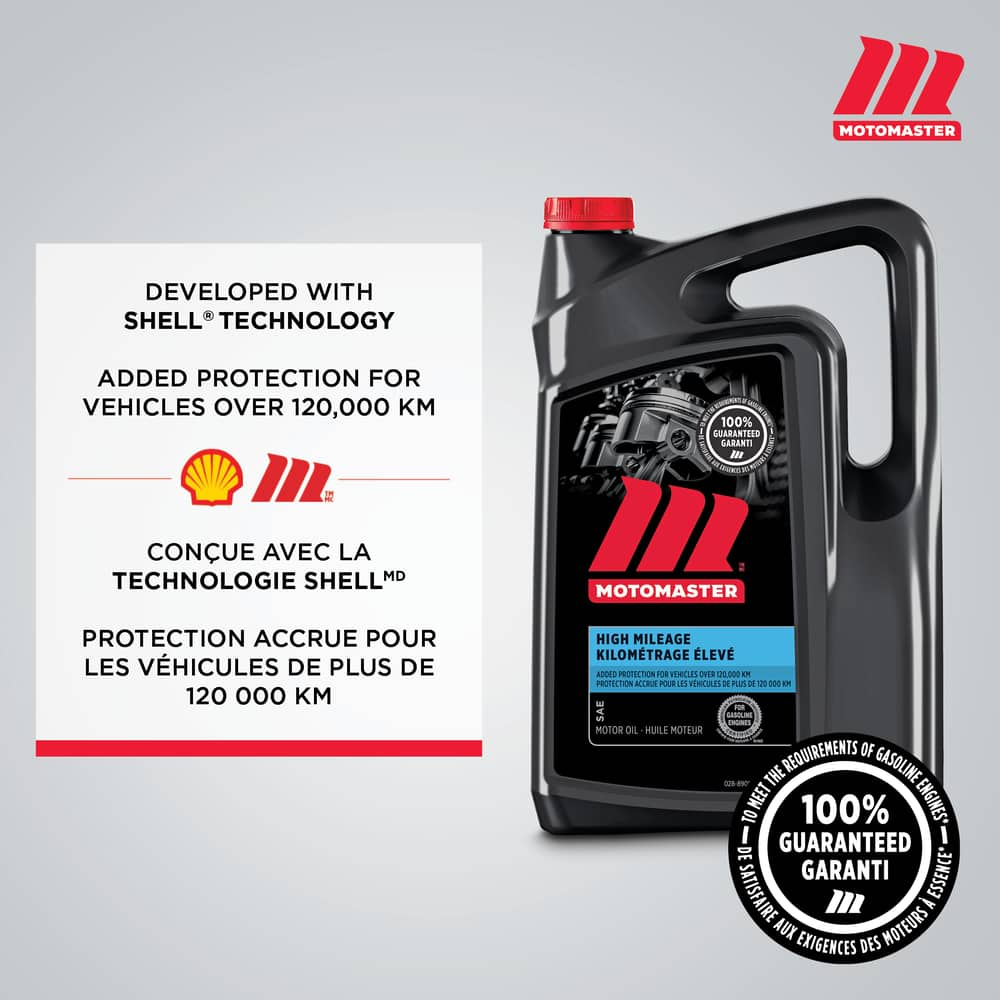 Motomaster High Mileage 5w30 Conventional Engine Motor Oil 946 Ml