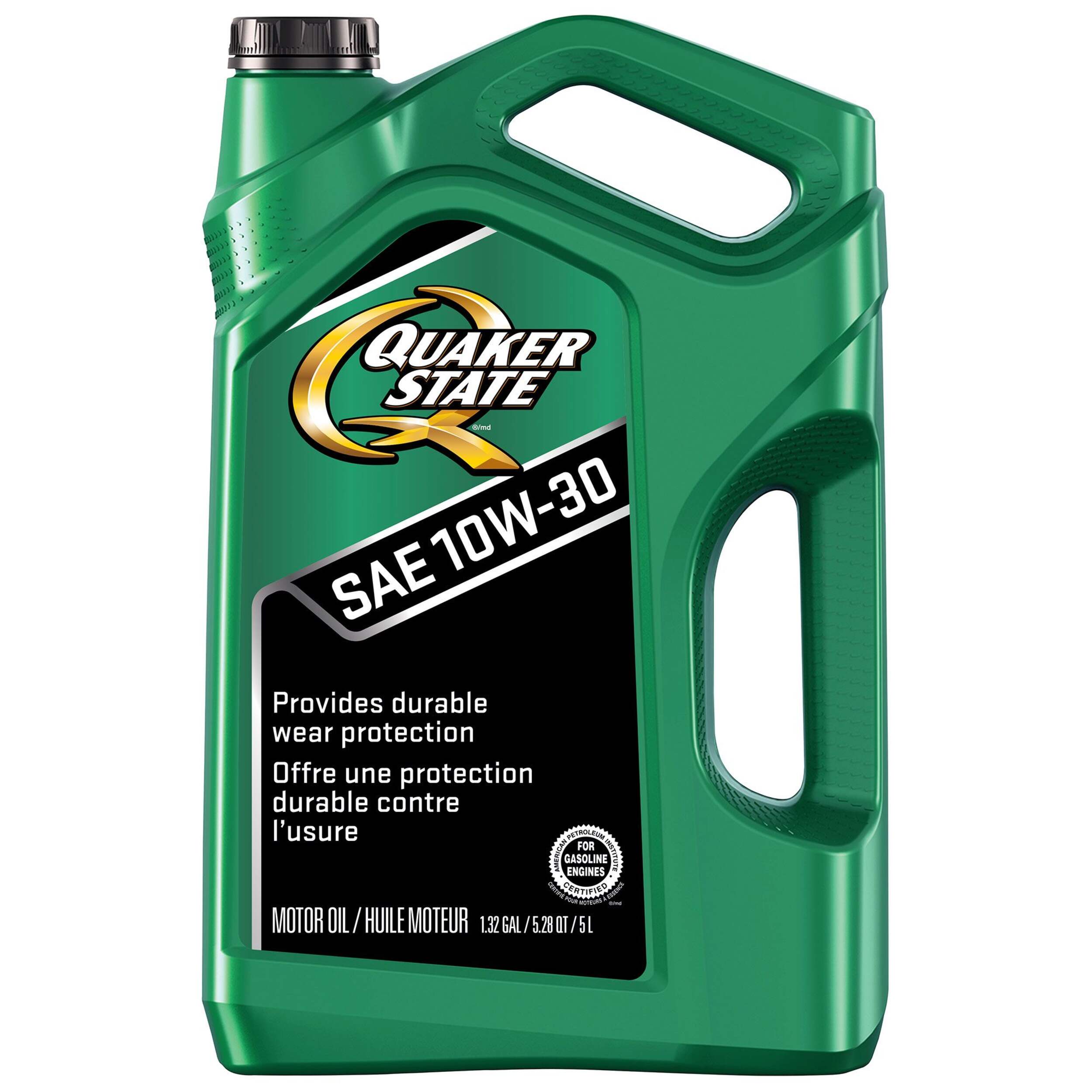 Huile moteur semi-synthétique Quaker State 5W20, bidon de 5-L Front_Flat