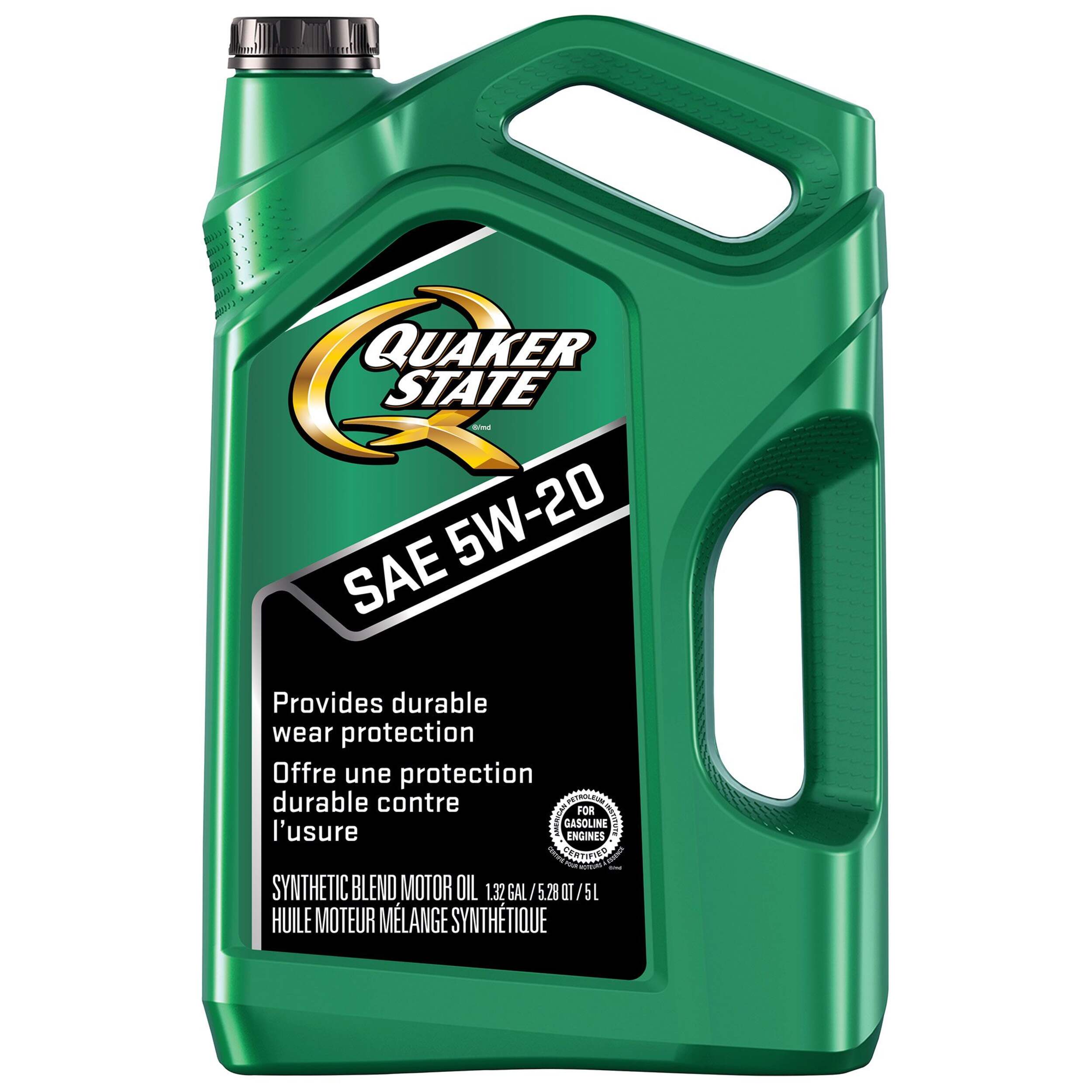 Huile moteur semi-synthétique Quaker State 5W30, bidon de 5-L Front_Flat