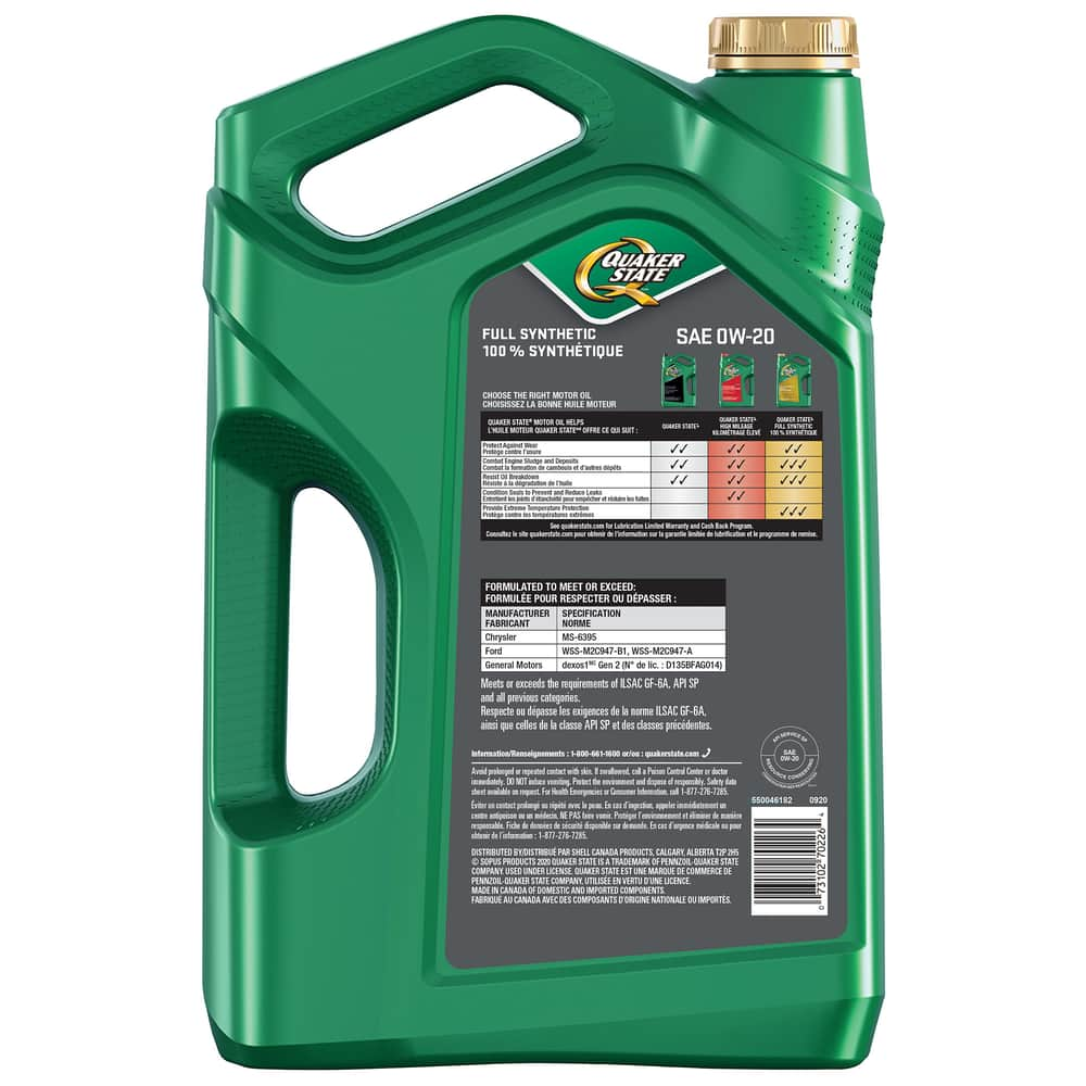 最愛 QUAKER STATE クエーカーステート アドバンスト デュラビリティ 5W-30 エンジンオイル 部分合成油 20L ×1 fucoa.cl