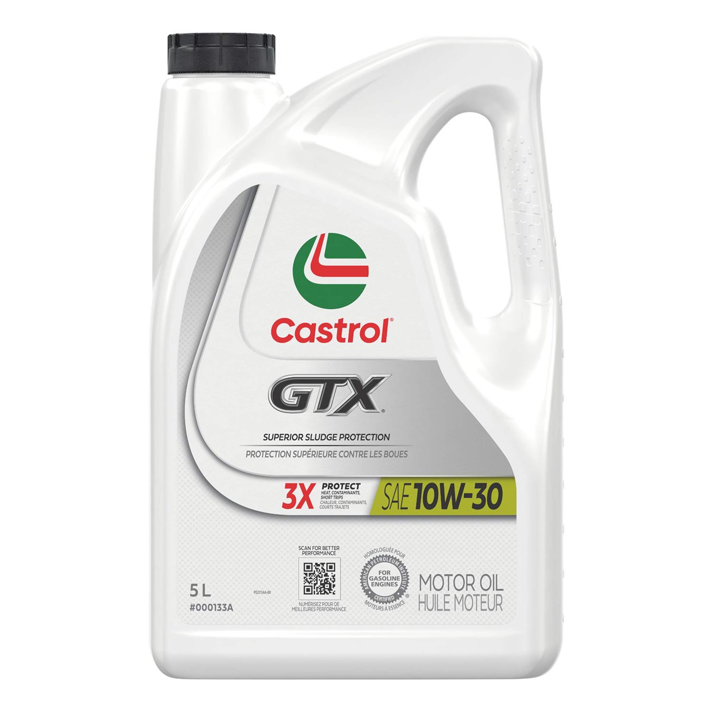 Huile à moteur classique Castrol GTX, 10W-30, 5 L Front_Flat