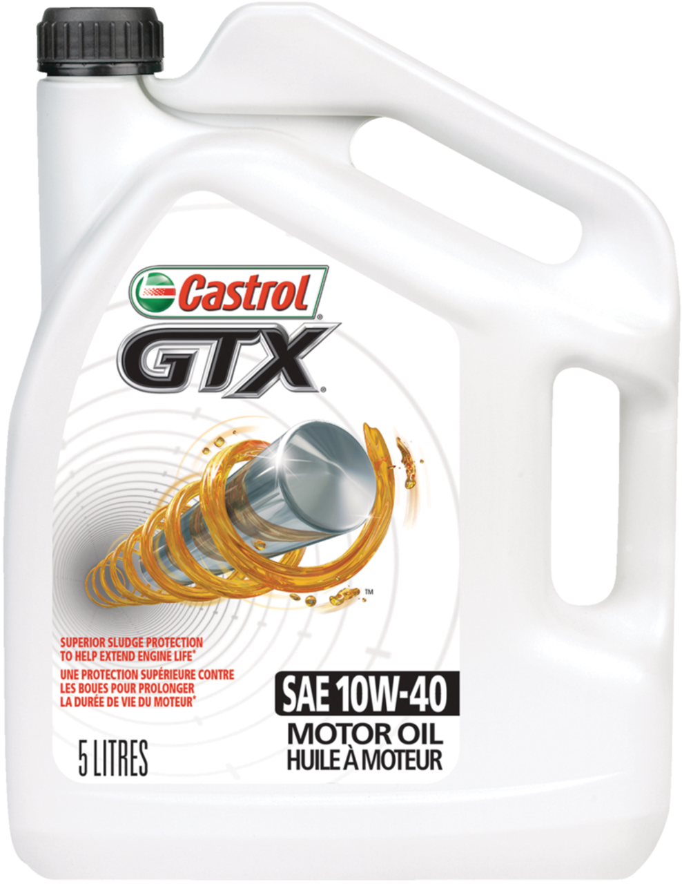 Castrol GTX 10W-40 Conventional Motor Oil, 5 Quarts, Pack of 3