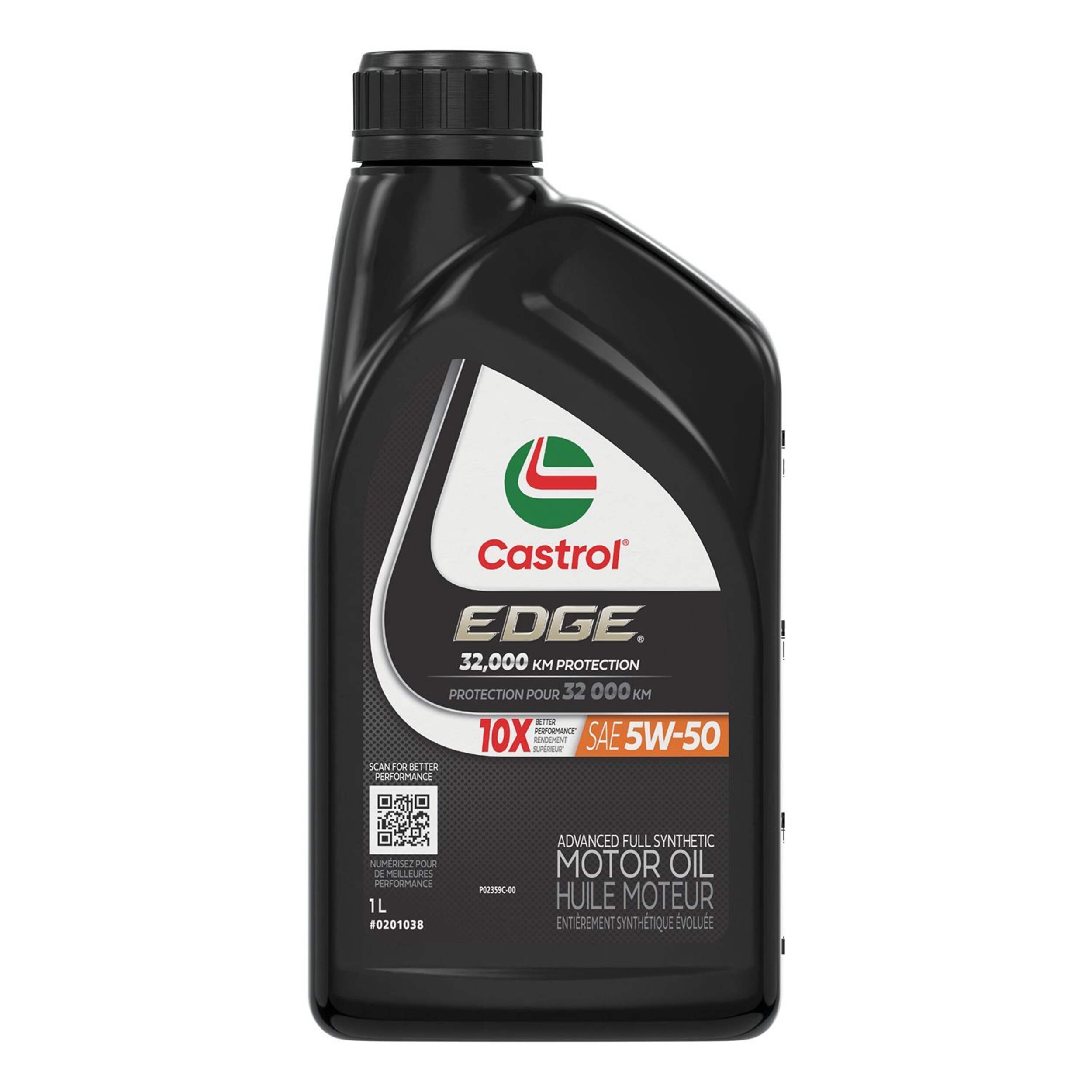 Castrol EDGE 5W50 Synthetic Engine/Motor Oil, 1-L Front_Flat