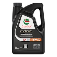 Huile à moteur synthétique Castrol EDGE, 5W-50, 5 L Front_Flat