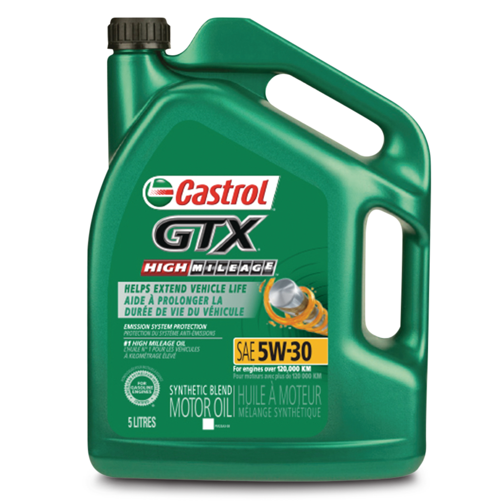 Castrol GTX High Mileage 5W30 SyntheticBlend Engine/Motor Oil, 5L