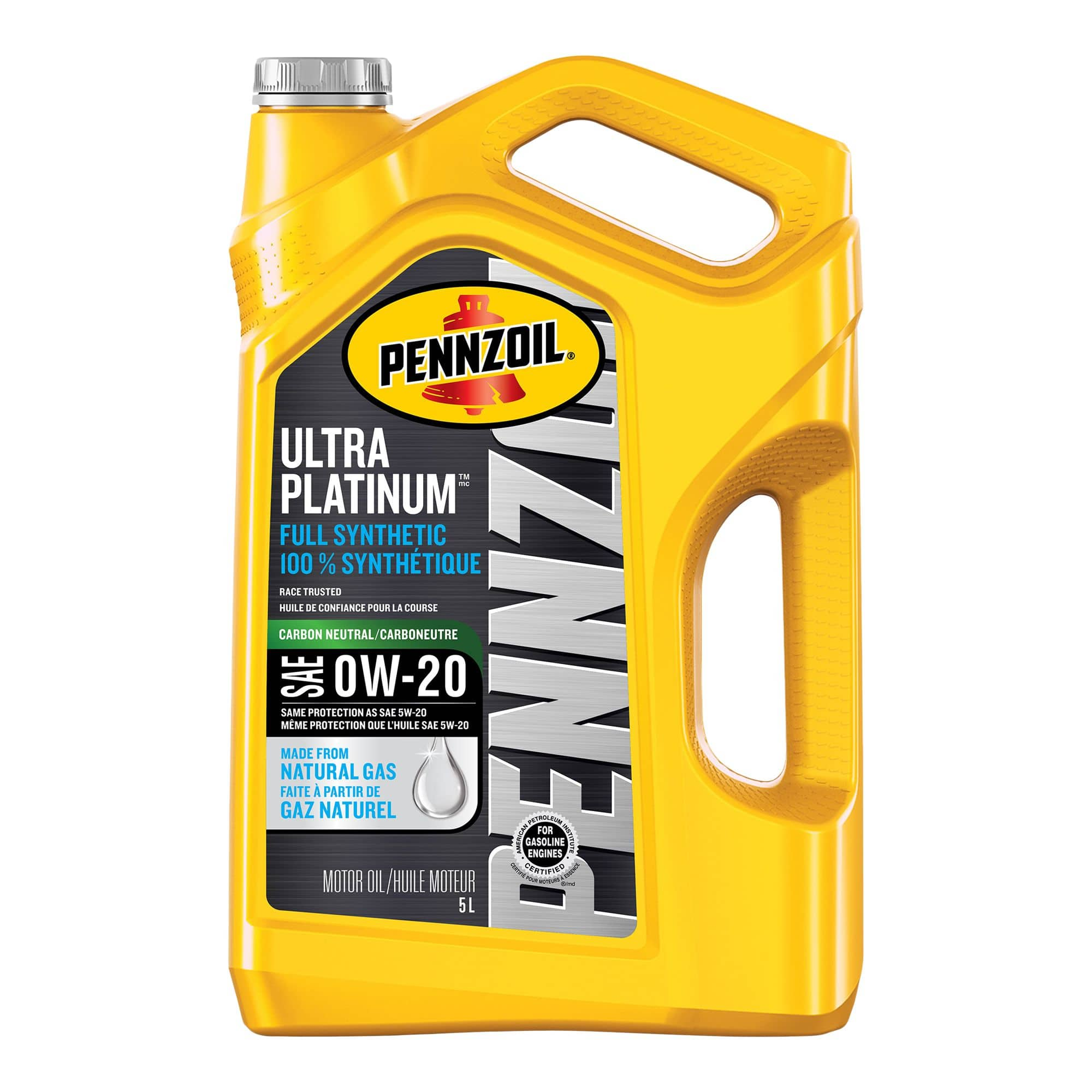 Pennzoil Ultra Platinum 0W20 Synthetic Engine/Motor Oil, 5-L | Canadian ...